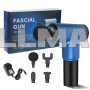 Портативний ударний масажер для всіх частин тіла Fascial Gun синій